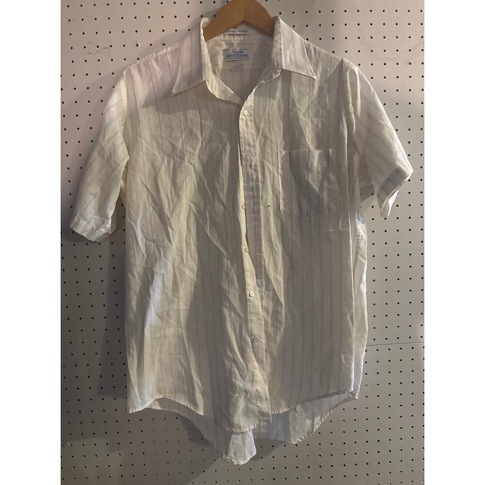Vintage Arrow Kent Classic Tonal Striped Dress Shirt - Size‎ 17